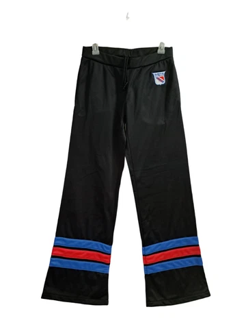 NHL G-III Womens Medium New York Rangers Lounge Drawstring Striped Flare Pants Cover