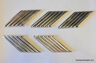 1963 Ford Thunderbird OEM Door Louvers Ornaments (5) T-Bird 63 - Image 1 of 4