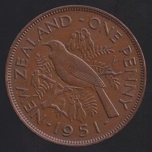New Zealand 1951 One Penny George VI - Extra Fine - Picture 1 of 3