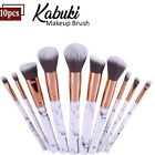 10 Pcs Kabuki Makeup Brushes Set Eye Shadow Blusher Face Powder Foundation Uk