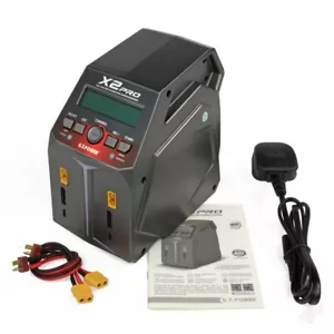 G.T. POWER X2 Pro Charger 2x100W AC/DC 12A Intelligent Charger / Discharger (UK) - Picture 1 of 5