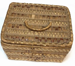 Fine Old Early Northwest Coast Salish Indian Basket Circa 1900 #341 - Picture 1 of 15