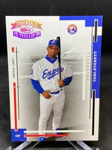 2004 Donruss Throwback Threads #024/100 Carl Everett #118 Expos - Picture 1 of 3