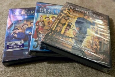 Night at the Museum 1 2 3 Trilogy Collection DVD Bundle Lot - 3 Discs NEW SEALED - Image 1 of 4