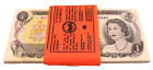 New ListingLot of 50 - 1973 Bank of Canada $1 Banknotes w/ Bank Sleeve, Consecutive Bills