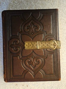 1870 to 1890 Vintage Leather Family Photo Album Triplets! Littleton N.H. - Picture 1 of 10