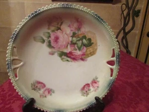 antiker dekorativer handbemalter Teller - Bild 1 von 6