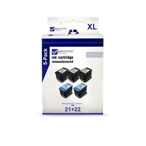5x Patronen für HP D 1341 1420 1530 2320 2360 2445 21XL 22XL CMYK - Picture 1 of 5