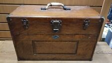 Vintage H. Gerstner & Son 7 Drawers Oak Wood Machinist Chest Tool Box