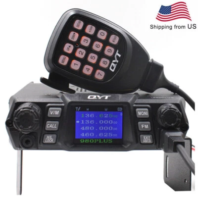 QYT KT-980Plus 50W 双频 136-174&400-480MHz 双向收音机 DTMF FM 收音机  — 第 1/4 张图片