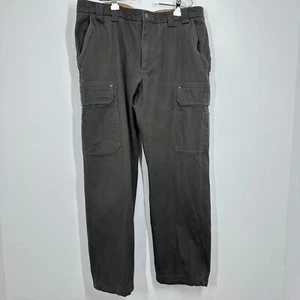 Pantaloni cargo Duluth Trading Company 42 x 34 resistenti foderati in pile grigio scuro - Foto 1 di 13