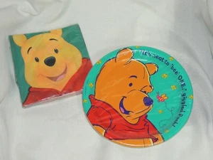WINNIE THE POOH ----   8-  LUNCH  PLATES & 16  LUNCH NAPKINS-   PARTY - Picture 1 of 1
