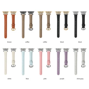 For Apple Watch Ultra 9/8/7/SE Leather Watch Band Strap 49/45/44/42/41/40/38 mm - Picture 1 of 19