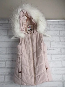 Witchery girls puffer vest hooded faux fur trim sleeveless soft pink 6 years - Picture 1 of 10