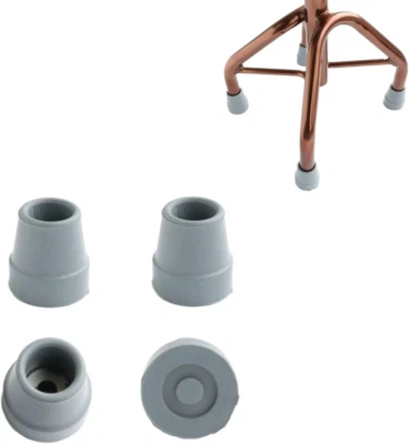 Paquete de 4 puntas de caña cuádruples de 1/2 pulgada de alta resistencia bastón para caminar puntas de goma de repuesto S Foto 1 de 4