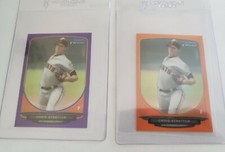 Chris Stratton 2013 Bowman Chrome Mini Purple Refractor /5 & Orange Mini Ref /15
