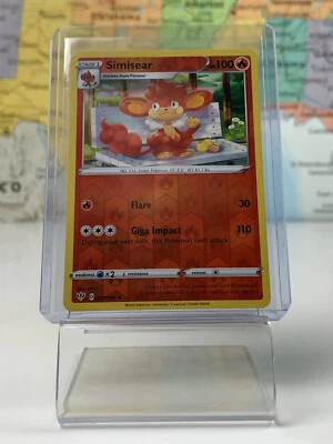SHIPS SAME DAY Pokemon Card Simisear 027/189 Reverse Holo Stage 1 Fire Type 2020 - Image 1 of 4