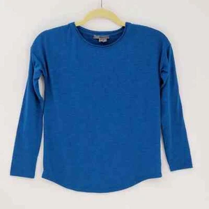 Vince Round Neck Long Sleeve Pullover Tee T-Shirt Blue Size Large - Picture 1 of 6