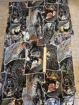 HERMOSOS ANIMALES AFRICANOS DE LA SELVA MULTICOLOR Y Estampado de Animales POR Tela de Algodón Foto 1 de 4