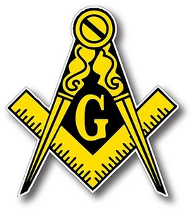 Masonic Freemason Logo Car Truck Outdoor Decal Sticker 4" - Picture 1 of 1