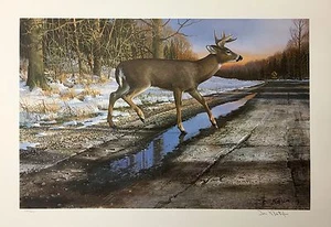 Don Kloetzke "On The Road Again" Hirsch SN Druck 25" x 16,5" - Bild 1 von 2