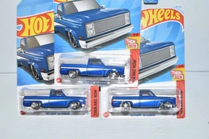 Hot Wheels '83 Chevy Silverado Dark Blue Lot of 3 - Picture 1 of 1