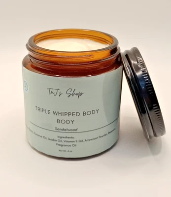 TnJ's Shop Triple Whipped Sandalwood Whole Body, Face and Beard Butter – 4oz - Image 1 of 4