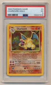 PSA 5 Pokemon Base Set Unlimited Holo Rare Charizard 4/102 EX Condition!! - Picture 1 of 2