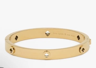 Brazalete Brazalete Kate Spade Spot The Spade Tachonado Bisagras Joyería Tono Dorado Nuevo Foto 1 de 4