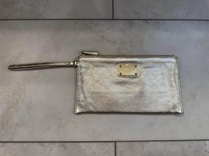 Michael Kors Gold Metallic Wristlet With Built In Wallet - Picture 1 of 5