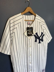 Nuova maglia vintage anni 90 Majestic MLB New York Yankees Derek Jeter taglia large - Foto 1 di 5