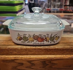Vtg Corning Ware Spice of Life A-1-B L'Echalote Corelle 1 Qt Casserole W/Lid - Picture 1 of 4