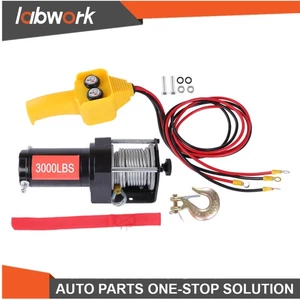 Labwork 3000lb Electric Winch 12VDC/1.3HP Copper Motor 3/16in x 32ft Steel Cable - Picture 1 of 19