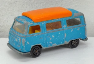 Vintage 1970 Matchbox Superfast Dormobile No.23 Volkswagen Camper Blue England - Picture 1 of 7