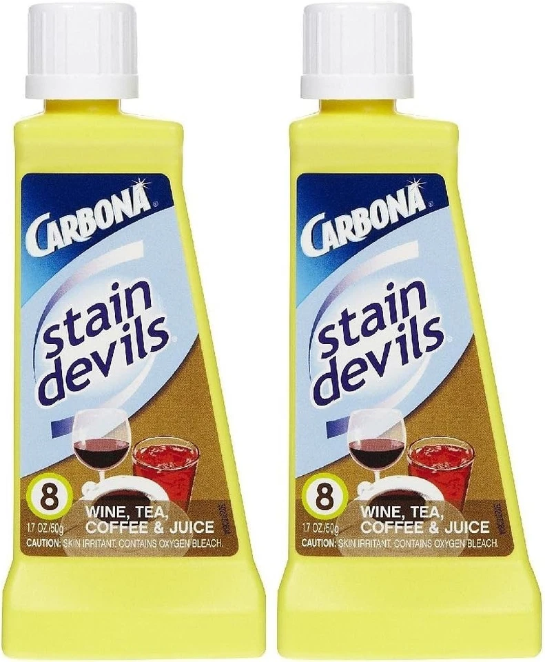 3 Carbona Stain Devils 8 Coffee Tea Wine Juice 1.7 Oz Each