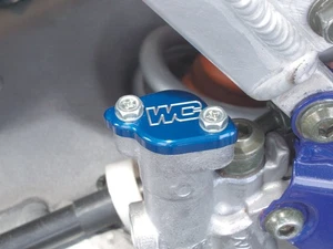 Works Connection Blue Anodized Aluminum Rear Billet Brake Cover (21-700) - Picture 1 of 1