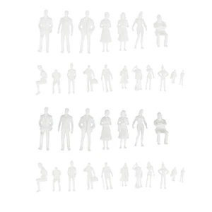 50 pezzi minifigure modello piccolo uomo bianco vassoio sabbia sfuso miniature - Foto 1 di 12