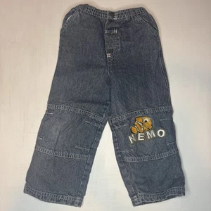 RARE Vintage Disney Finding Nemo Jeans Denim Size 3T Kids Toddler Y2K 2000s - Picture 1 of 9