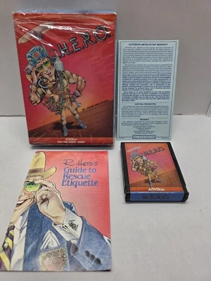 Atari 2600 Hero,  (H.E.R.O.) (1984) Box, Manual, Warranty - Original Shrink Wrap - Image 1 of 4