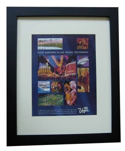 LAS VEGAS+Gambling+POSTER+AD+CLASSIC FRAMED RARE ORIGINAL 2006+FAST WORLD SHIP - Picture 1 of 8