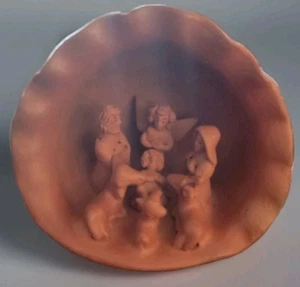 Sculpted NATIVITY SCENE Clay Guatemala Folk Art Terra Cotta Holy Family Jesus - Picture 1 of 3