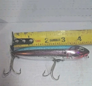 Vintage Heddon Charlie Campbell Swayback Zara Spook Silver Shore Minnow - Foto 1 di 4