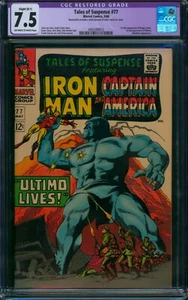 Tales of Suspense #77 ⭐ CGC 7.5 Restored ⭐ 1ST PEGGY CARTER + ULTIMO Marvel 1966 - Imagen 1 de 2