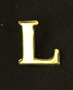 Reproduction  Civil War Company Letter L Brass Kepi Badge - Picture 1 of 2