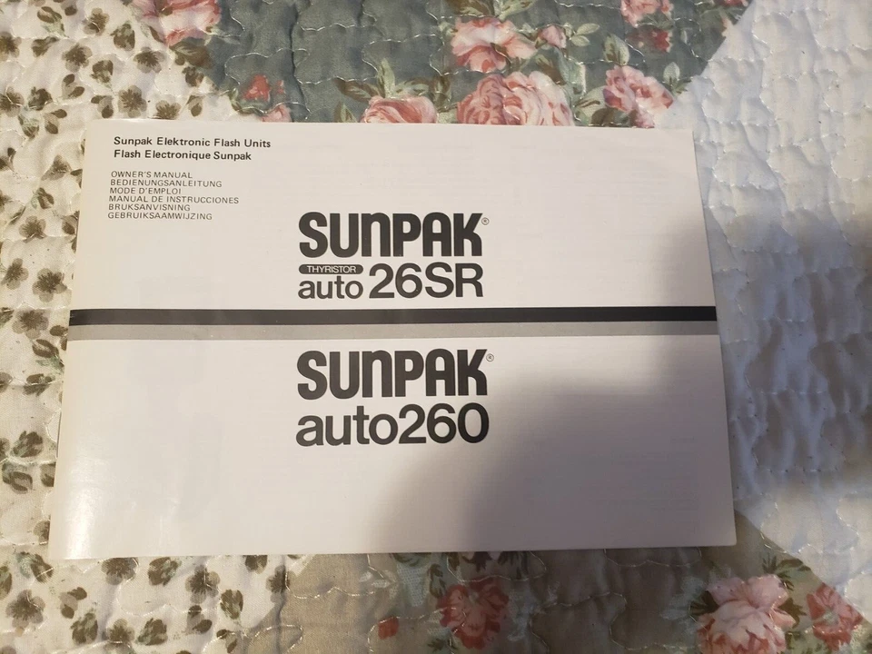 Sunpak Auto 26SR Sunpak auto260 Owner's Manual  **Manual Only* - Image 1 of 2