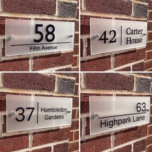 Insegna porta casa targa insegne lunghe sbrinate numeri civici personalizzati targhette indirizzo - Foto 1 di 21