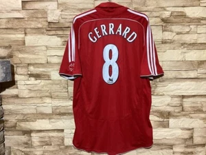 LIVERPOOL 2006 2008 Home Football Shirt Soccer Jersey Adidas #8 Gerrard Sz L - Picture 1 of 10