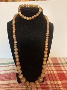 Beaded Necklace With Stretch Bracelet - Picture 1 of 4