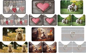 Set 3 Tappeti Da Bagno Antiscivolo Fantasia Shabby Tappeto Set 3 Tappeti Da Bagn - Foto 1 di 10