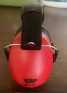 Western Safety Ear Muffs Hearing Protection Red & Black EN352-1  - Picture 1 of 3